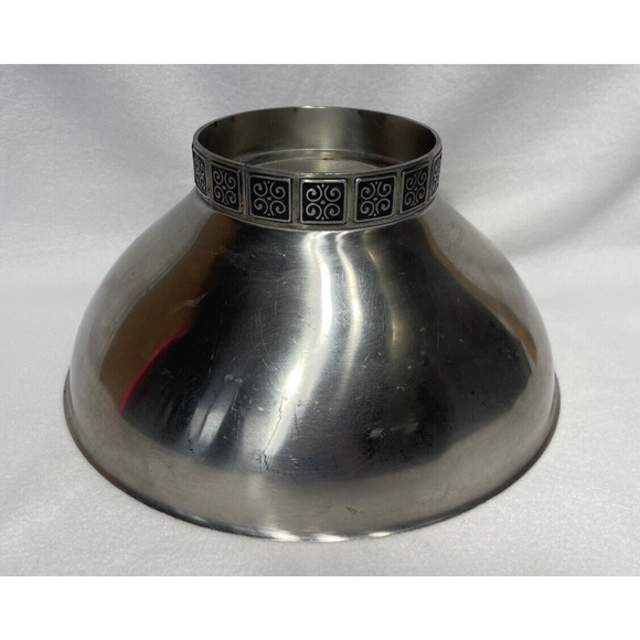 Vtg Mid Century Rogers Insilco Fashion Stainless Salad Serving Bowl 11" Large - Picture 6 of 14